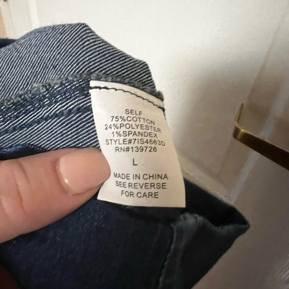 Alter'd State Denim Zip Up Mini Skirt Large